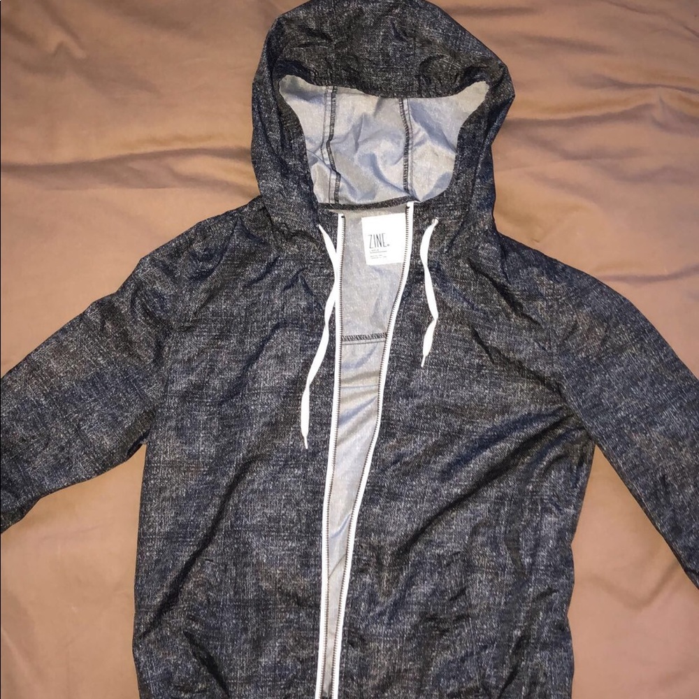 Gray windbreaker